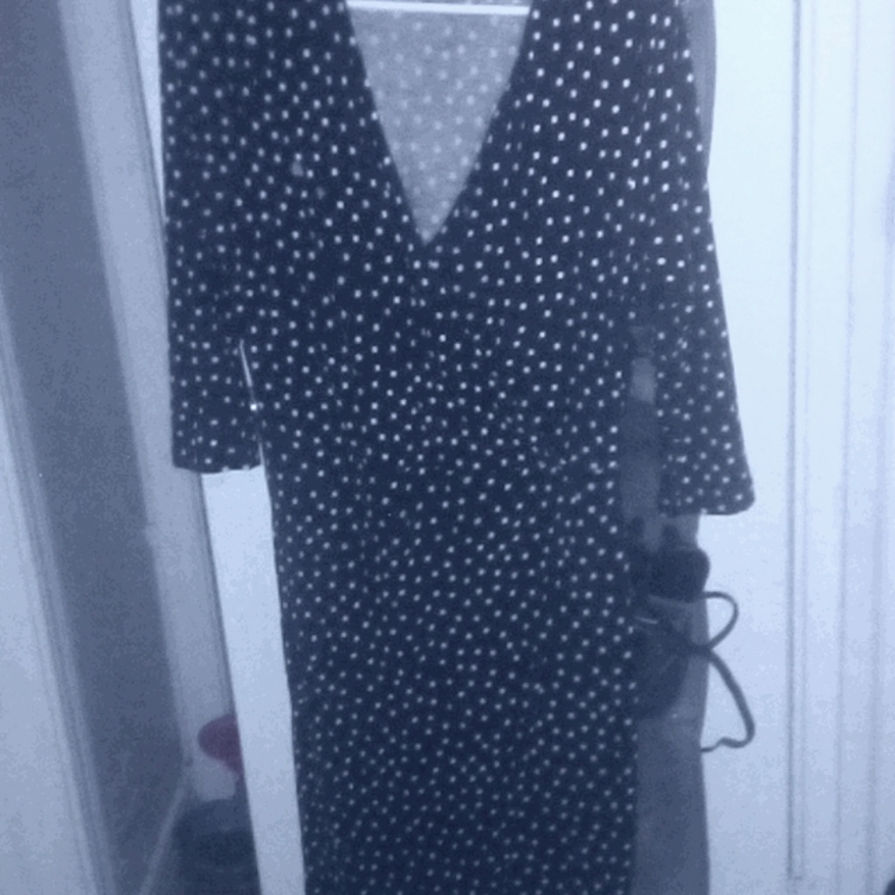 Vintage style polka dot wiggle dress